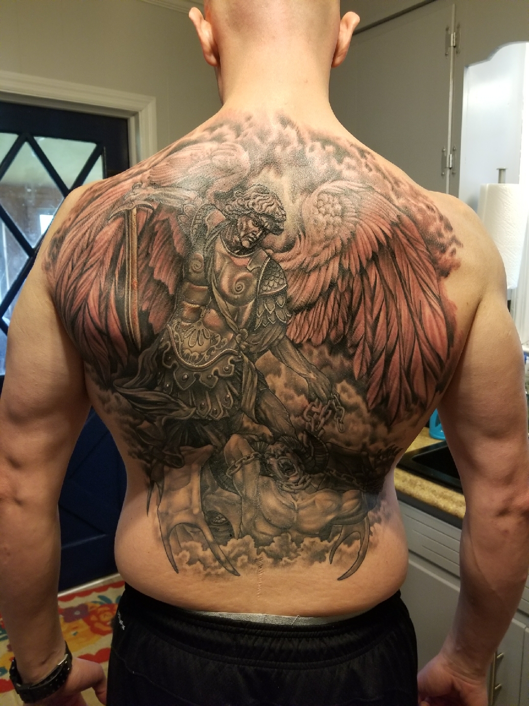 Saint Michael Tattoo Finished The Ohio Outdoors