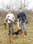 Jeremy and Coury Rabbit hunt with bows Jan 12 2013.jpg